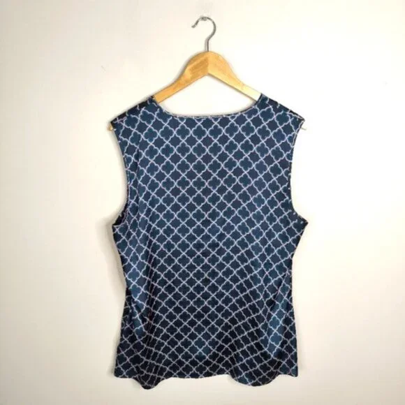 Brooks Brothers Geometric Monogram Preppy Quiet Luxury Old Money Top Blouse 16 - Picture 2 of 8